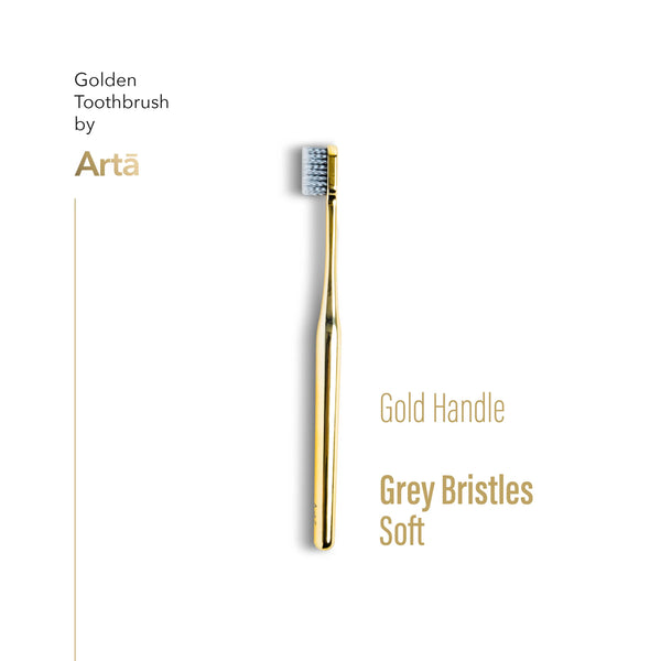 Arta Soft Golden Toothbrush with Grey Bristles 1 Pc