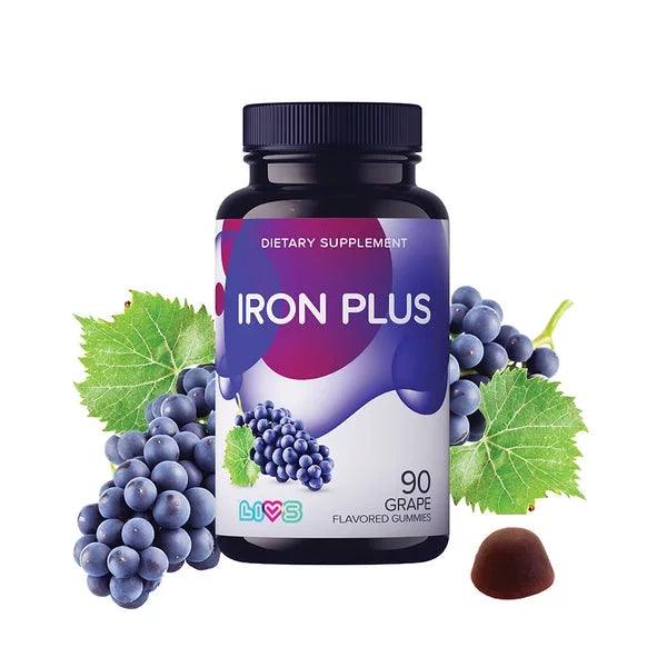 Livs Iron Plus With Grape Flavor 90 Gummies