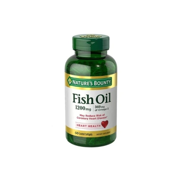 Nature's Bounty Fish Oil 1200 Mg 60 Coated Softgels