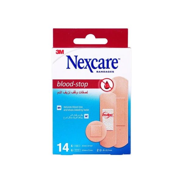 Nexcare Blood Stop Bandages Assorted 14 Pcs BS-14