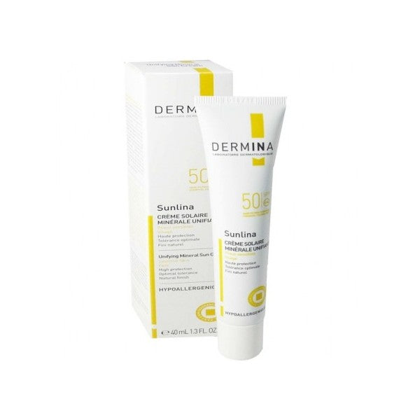 Dermina sunlina unifying mineral sun cream spf 50 40 ml