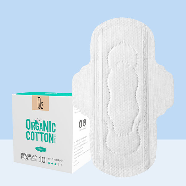 O2 Organic Cotton Regular Pads 10 Pcs
