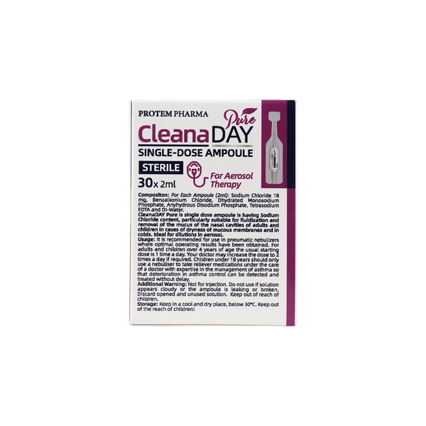 Protem Pharma Cleana Day Pure 30x2Ml Ampoules For Nubelizer