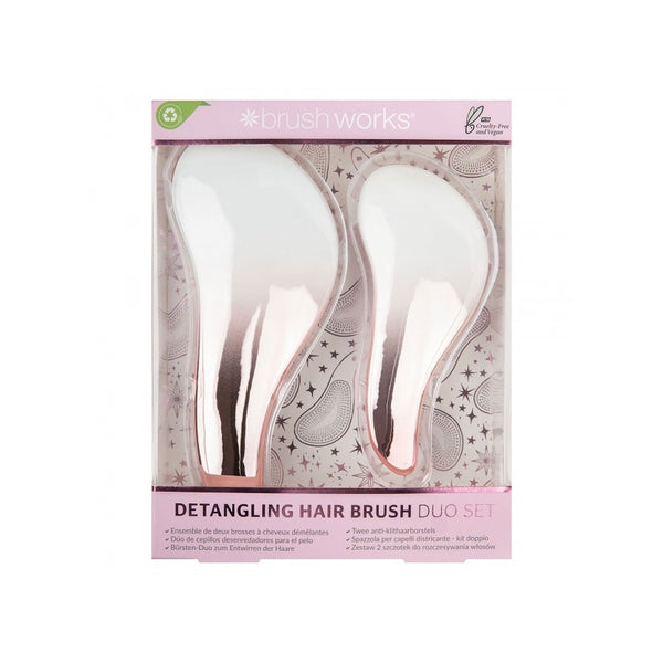 Brush Work Detangling Hair Brush Duo Set