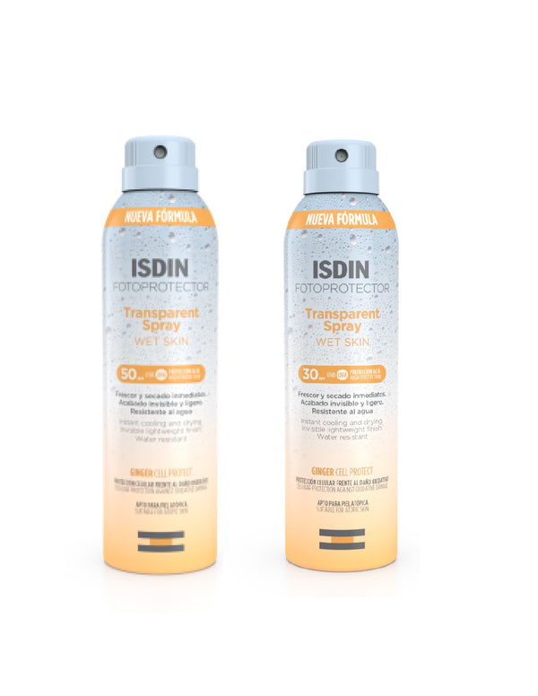 ISDIN Fotoprotector SPF 50 Transparent Spray Wet Skin 250 Ml 1+1