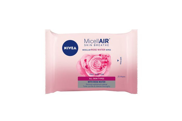 Nivea Micellair Skin Breathe Micellar Rose Water 25 Wipes - 82376