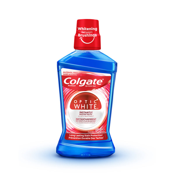 Colgate Optic White Mouthwash Fresh Mint 500 Ml