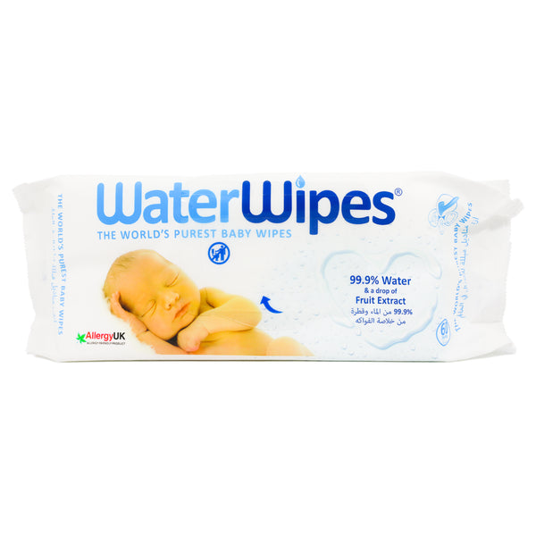 Allergy UK Water Baby Wipes 60'S