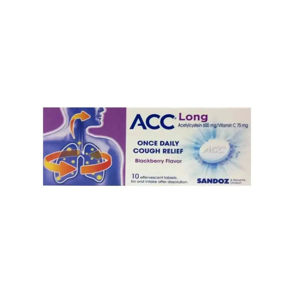 ACC Long 600 mg 10 Effervescent Tabs