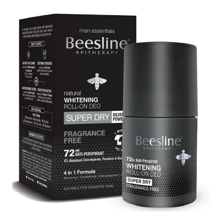 Beesline 72 Hrs Men Roll on Deo Whitening Super Dry Fragrance Free