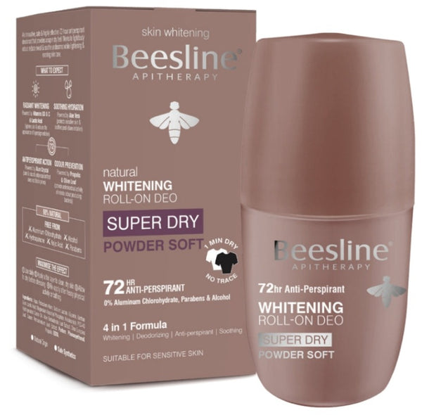 Beesline 72 Hrs Roll on Deo White. Super Dry Powder Soft 50ml