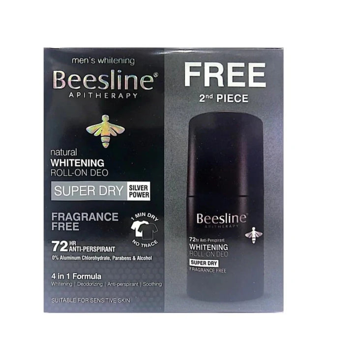 Beesline Super Dry Fragrance Free Roll On Deo For Men 1+1 Offer