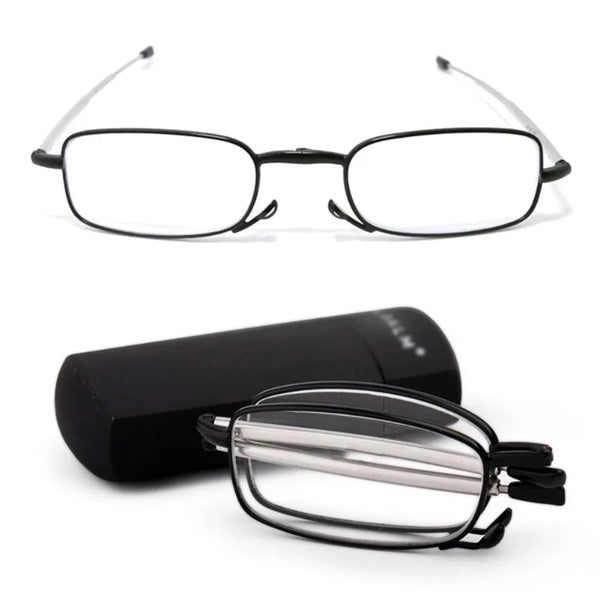 Folding reading glasses