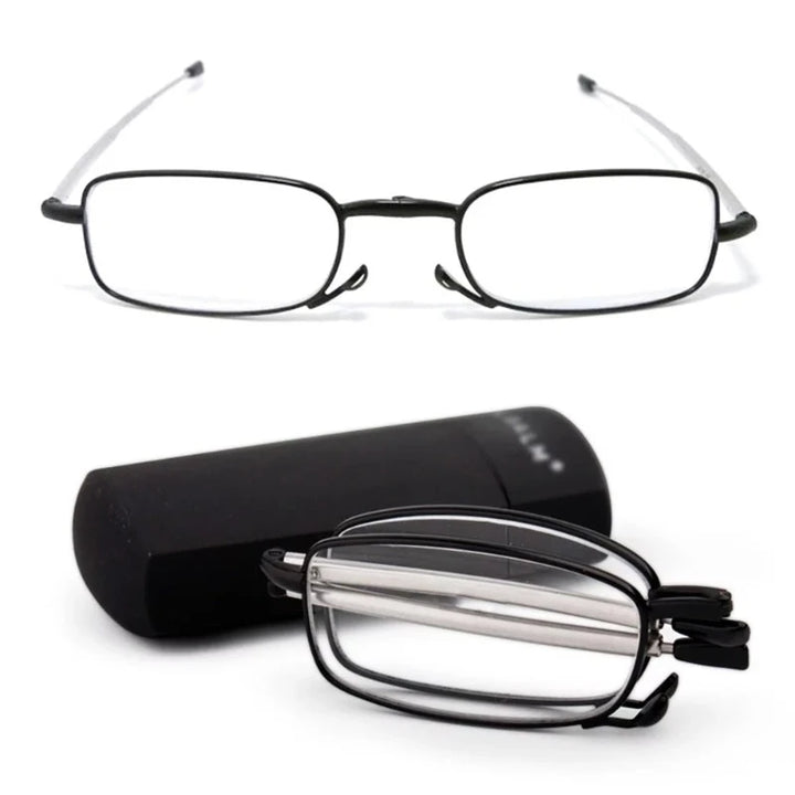 Folding reading glasses