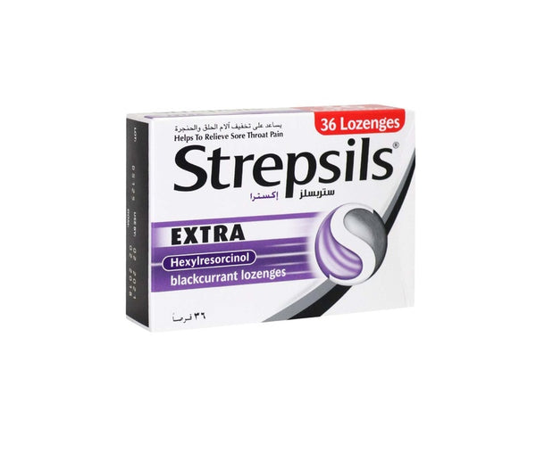 Strepsils Extra Blackcurrant Lozenges 36'S
