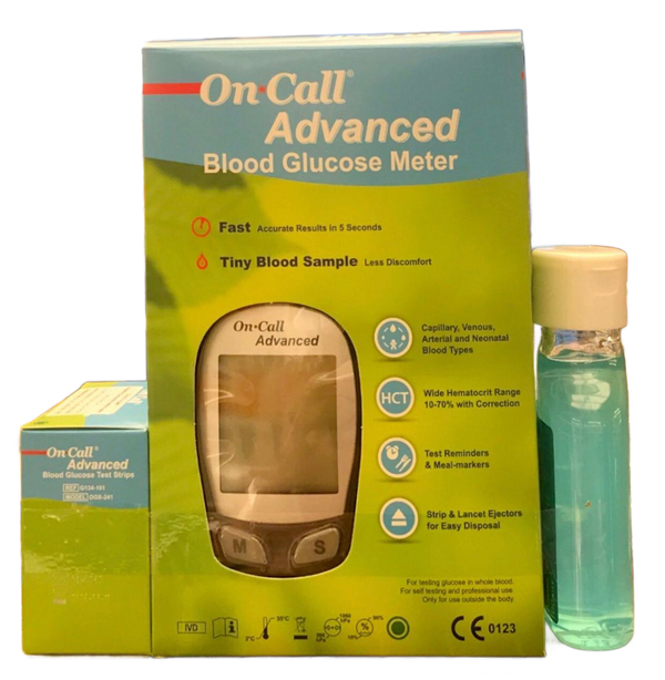 مجموعة مراقبة الجلوكوز On Call Plus تقدم شرائط واختبارات